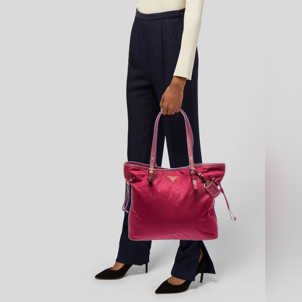 Prada Saffiano Leather Tote Bag Pink - Picture 6 of 13